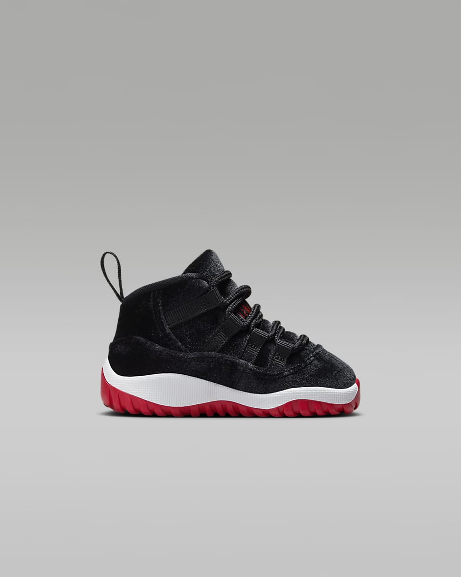 Jordan 11 Retro Bred Velvet Baby Toddler Shoes. Nike